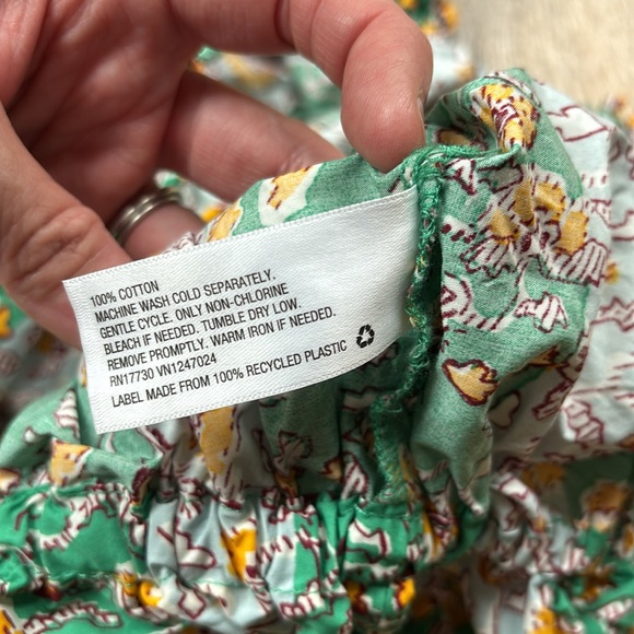 Rhode Skin Tops Rhode X Target Floral Crop Top Women’s XL Green Yellow Elastic - Picture 10 of 11